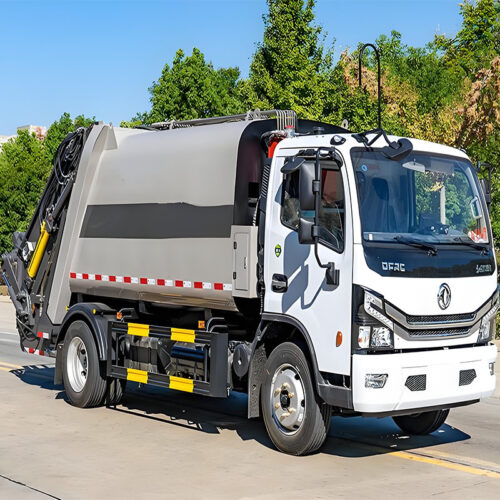 Camions-poubelles électriques à chargement et déchargement automatiques OMD Camion à ordures électrique à chargement et déchargement automatique