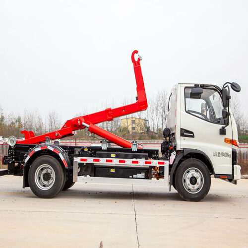 Chariot élévateur à crochets électrique pur china Chariot élévateur à crochets purement électrique pour les ordures ménagères