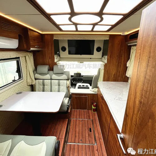 le plus grand camping-car camping-car personnalisé avec lits superposés garage machines à laver salle de bain canapé