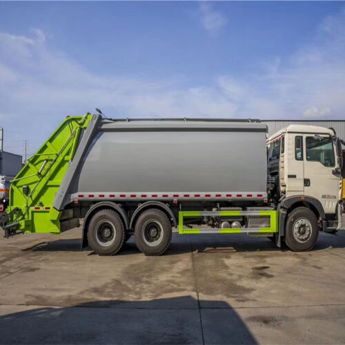 self dumping garbage dump truck