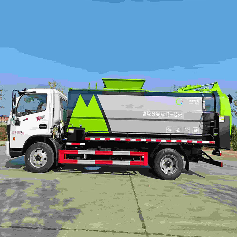 déchets alimentaires hors du camion poubelle électrique déchets alimentaires hors du camion poubelle électrique