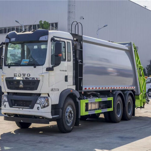 self dumping garbage dump truck