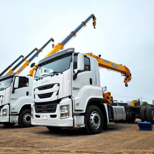 camions grue grues sur camion à attelage