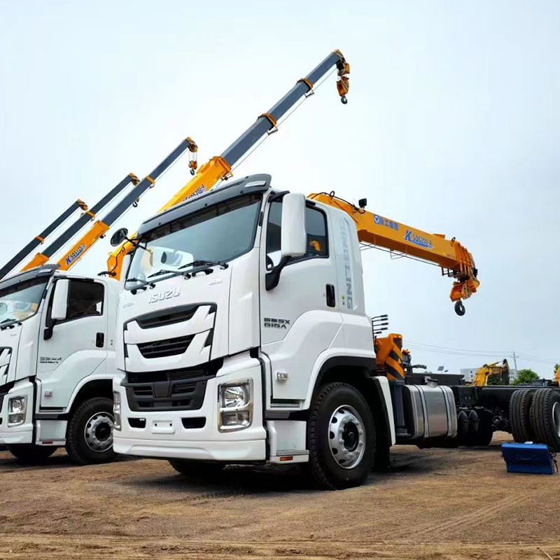 camions grue grues sur camion à attelage